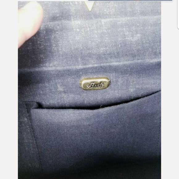 Ande Red Leather Crossbody Clam Shell Purse Vintage 1980s - Picture 10 of 10